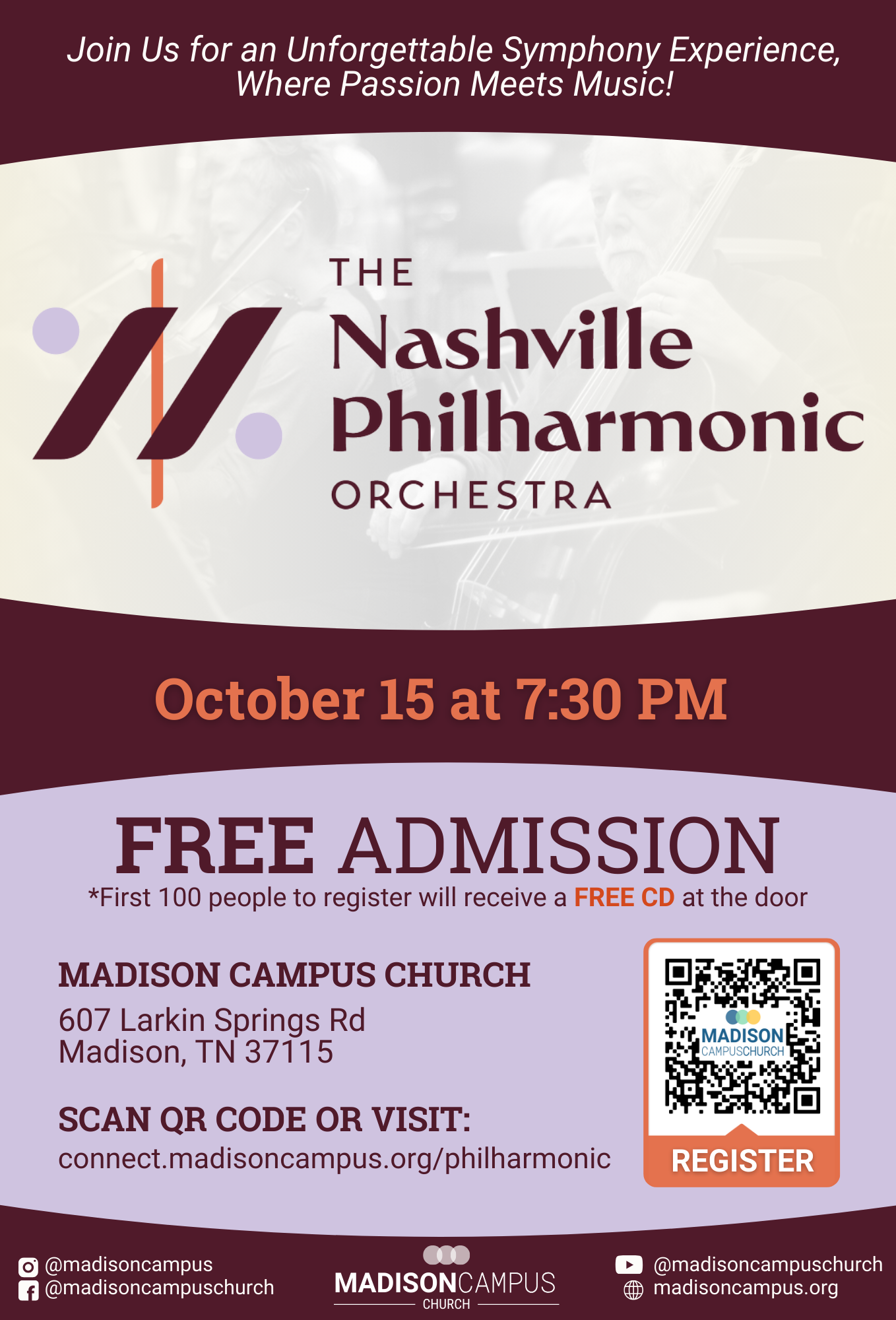 Nashville Philharmonic Half Page